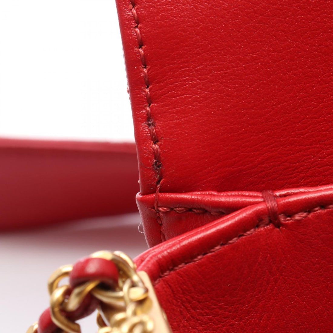 Chanel Mini Chain Bag Red - 7