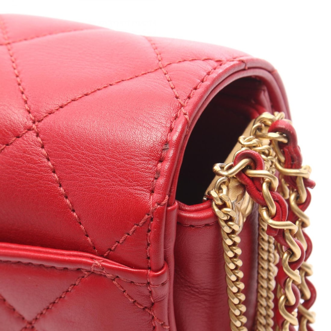 Chanel Mini Chain Bag Red - 8