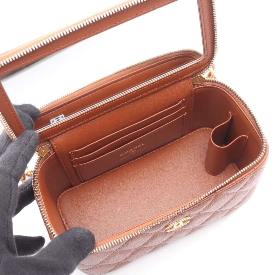 Chanel Vanity Chain Bag Brown - 3
