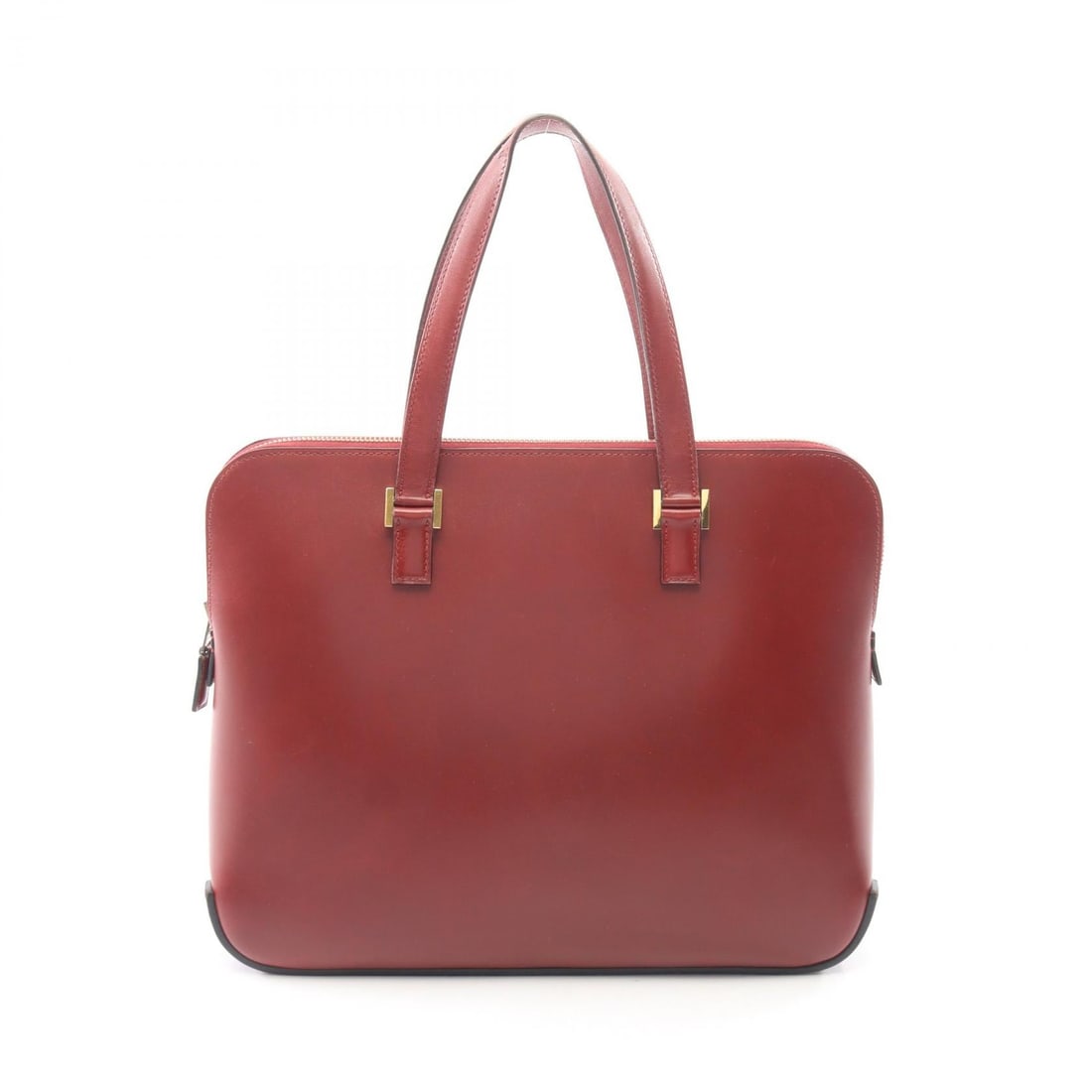 Hermes Escapada Bordeaux Box: Escapada handbag in Rouge Ash box calf with gold hardware; 30 x 25 x 9 cm.