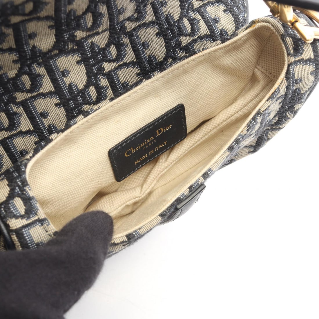 Dior Saddle Mini Beige Navy - 3