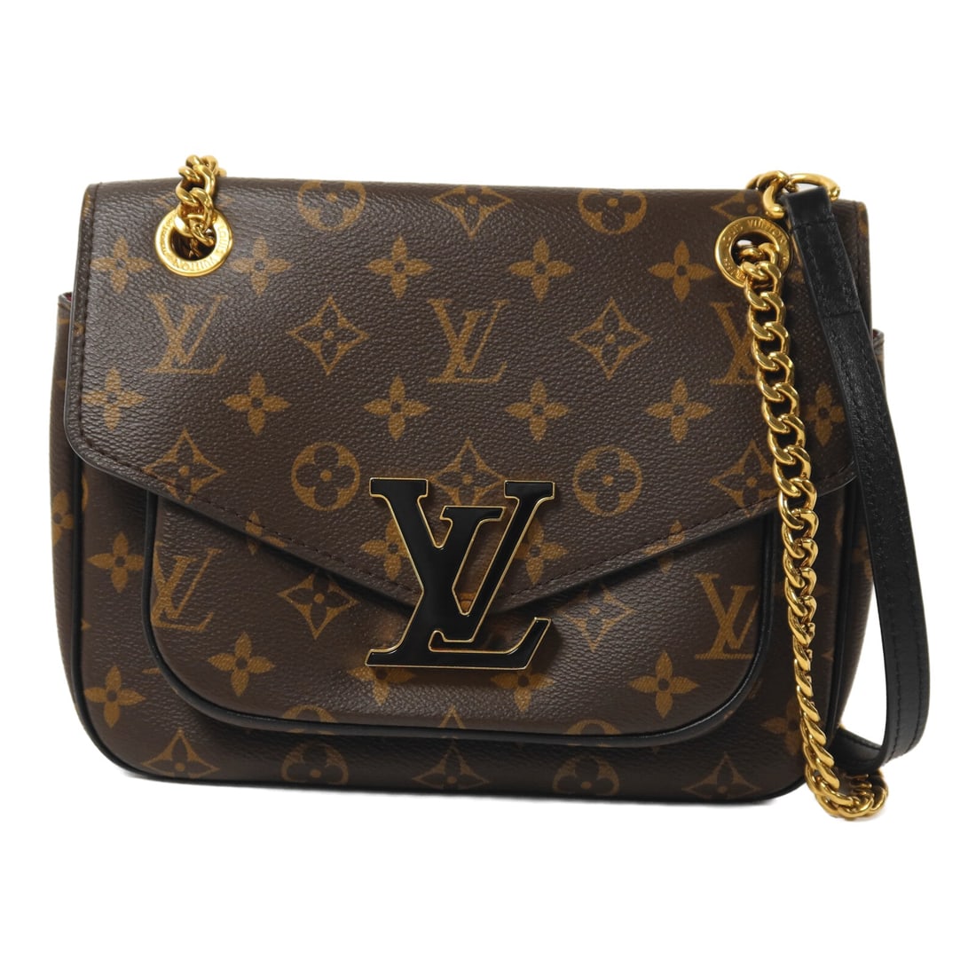Louis Vuitton Passy Brown: Passy shoulder bag M45592 in Monogram coated canvas with gold hardware; 22 x 18 x 8 cm.
