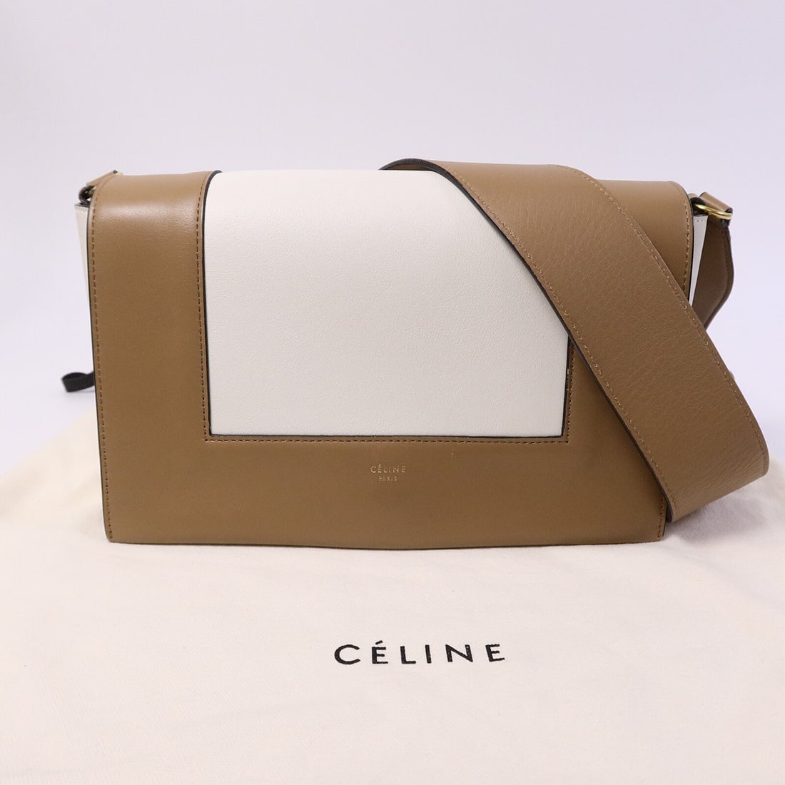 Celine Frame Bag White Beige - 10