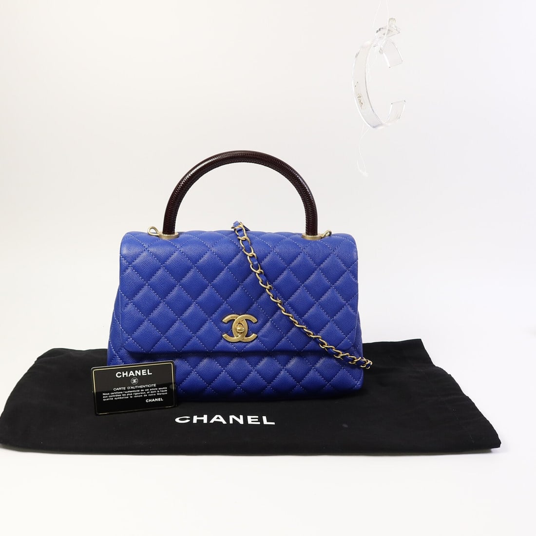 Chanel Coco Handle Blue - 11