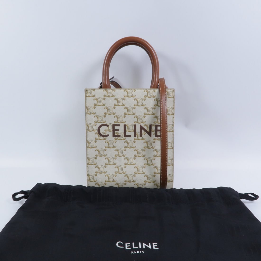 Celine Mini Vertical Cabas Brown - 10