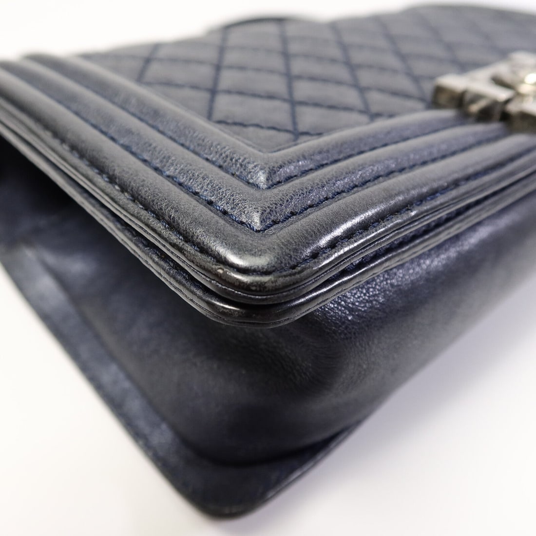 Chanel Boy 25 Navy Blue - 12