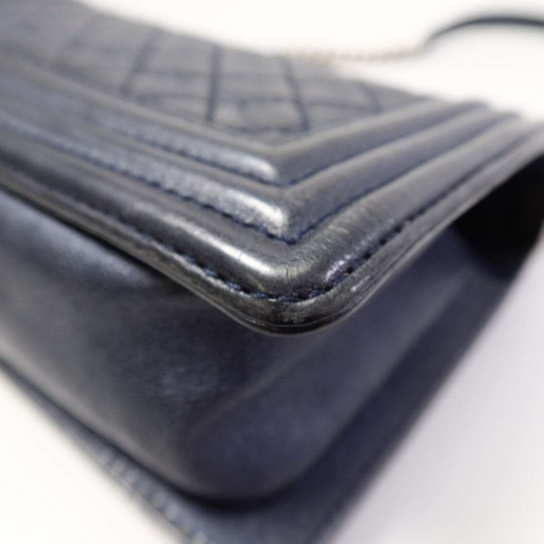 Chanel Boy 25 Navy Blue - 15