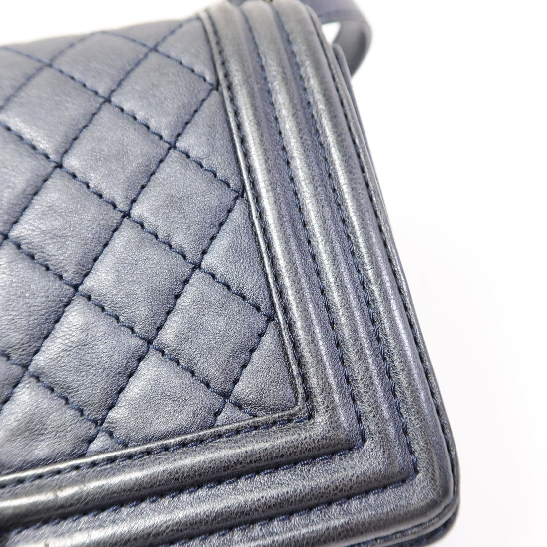 Chanel Boy 25 Navy Blue - 17
