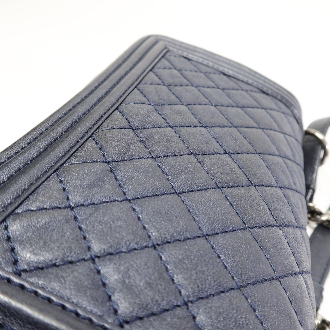 Chanel Boy 25 Navy Blue - 20