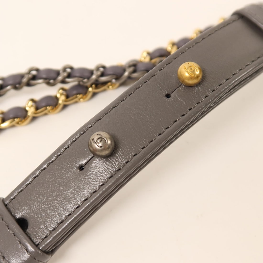Chanel Gabrielle Small Grey - 11