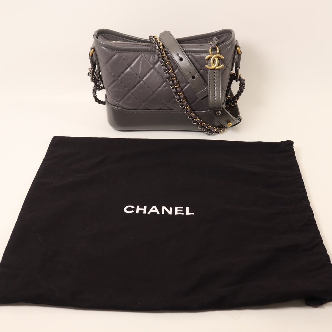Chanel Gabrielle Small Grey - 9