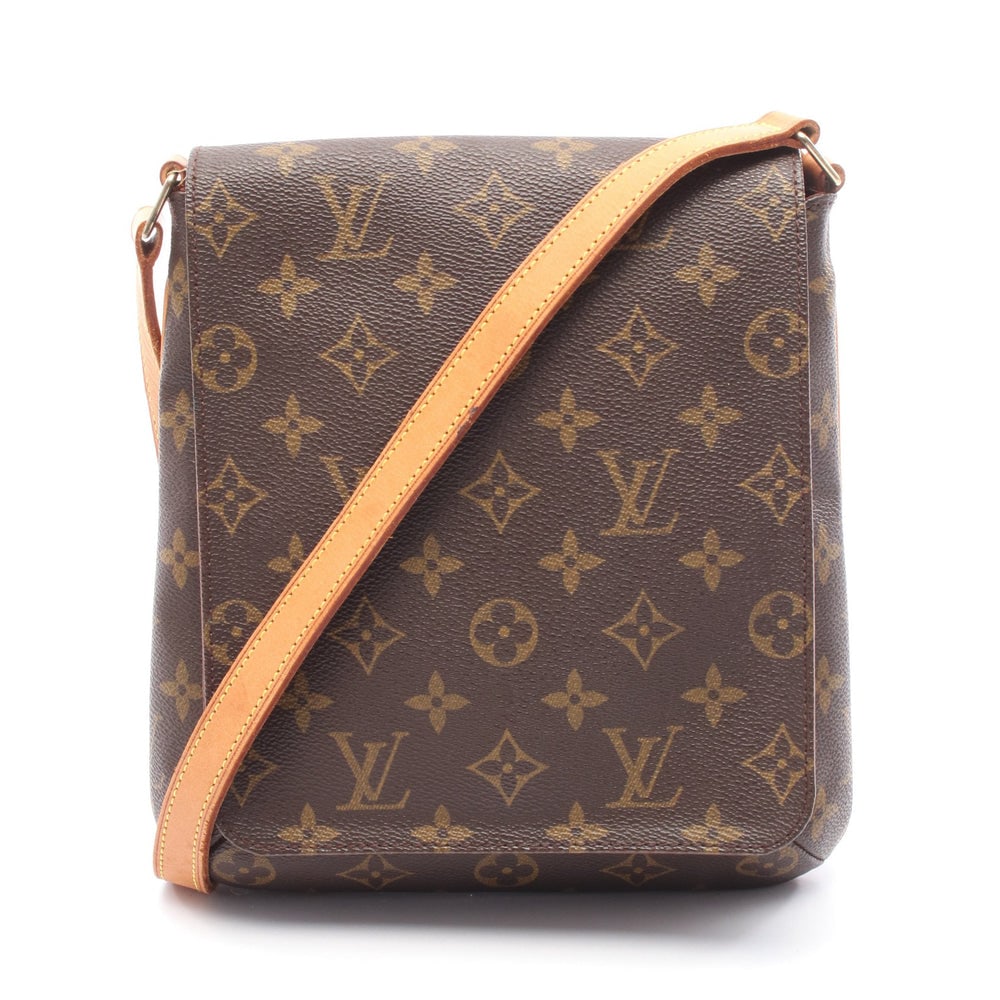 Louis Vuitton Musette Salsa Monogram Bag: Authenticated genuine Louis Vuitton Musette Salsa short strap shoulder bag in brown Monogram PVC leather, model M51258, product no. AS0041. Approx. H23 x W20 top/23 base x D6 cm, strap 63-75 cm.