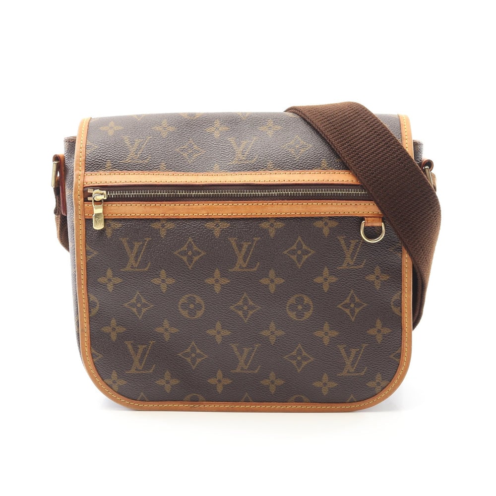 Louis Vuitton Bosphore PM Messenger Bag: Authenticated genuine Louis Vuitton Messenger PM Bosforo shoulder bag in brown Monogram PVC leather, model M40106, product no. MI4087. Approx. H23 x W25 top/24 base x D7 cm.