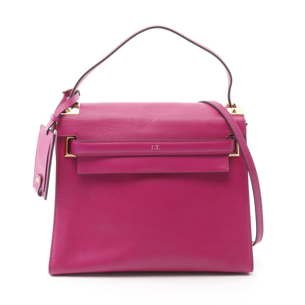 Valentino Rockstud 2Way Handbag: Valentino Rockstud 2Way Handbag. Color: Pink Purple. Material: Leather. Size: 28/30.5 X 25 X 11 Cm. Handle: 35 Cm. Strap: 101 Cm. Includes: Shoulder Strap, Name Tag.