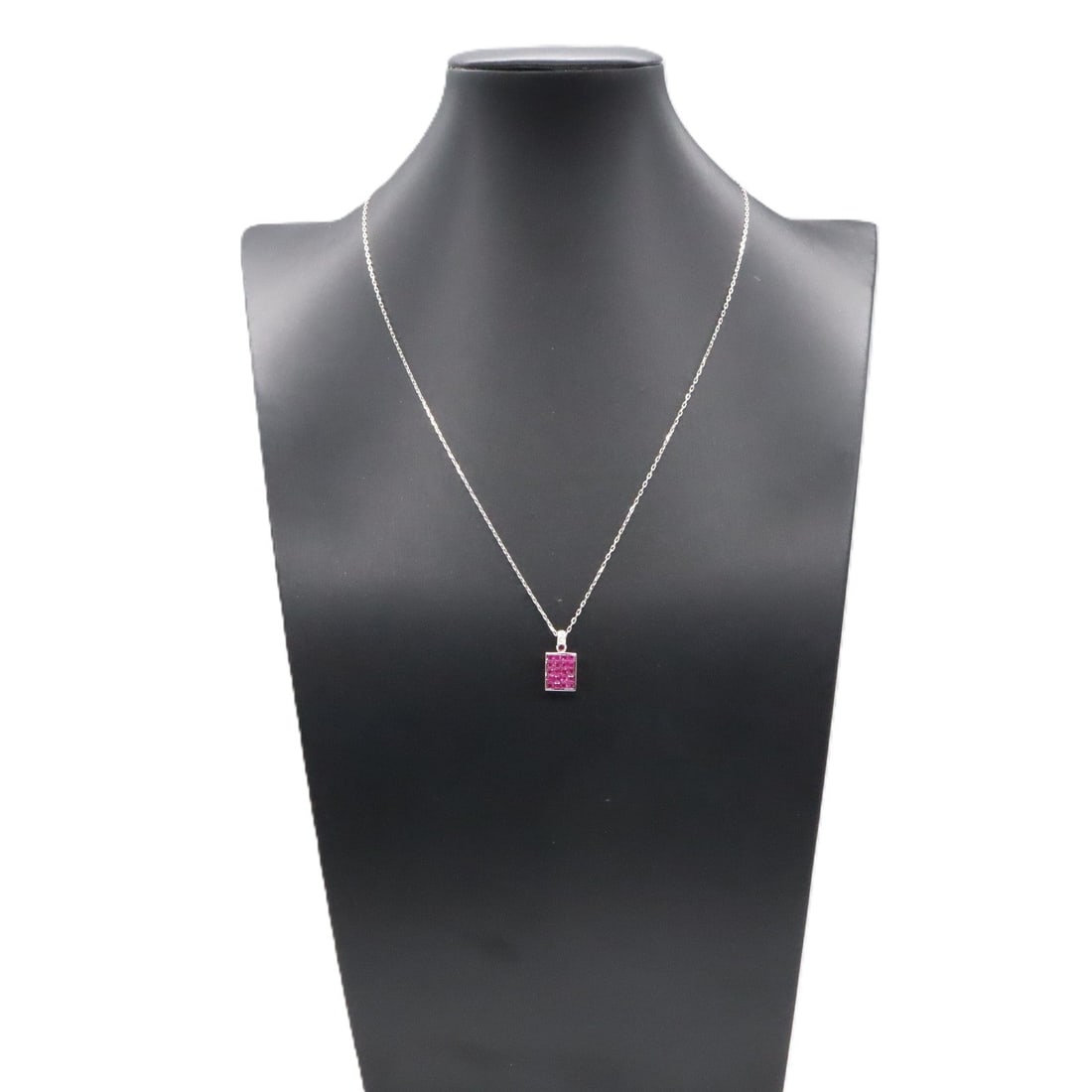 Ruby Necklace White Gold - 5