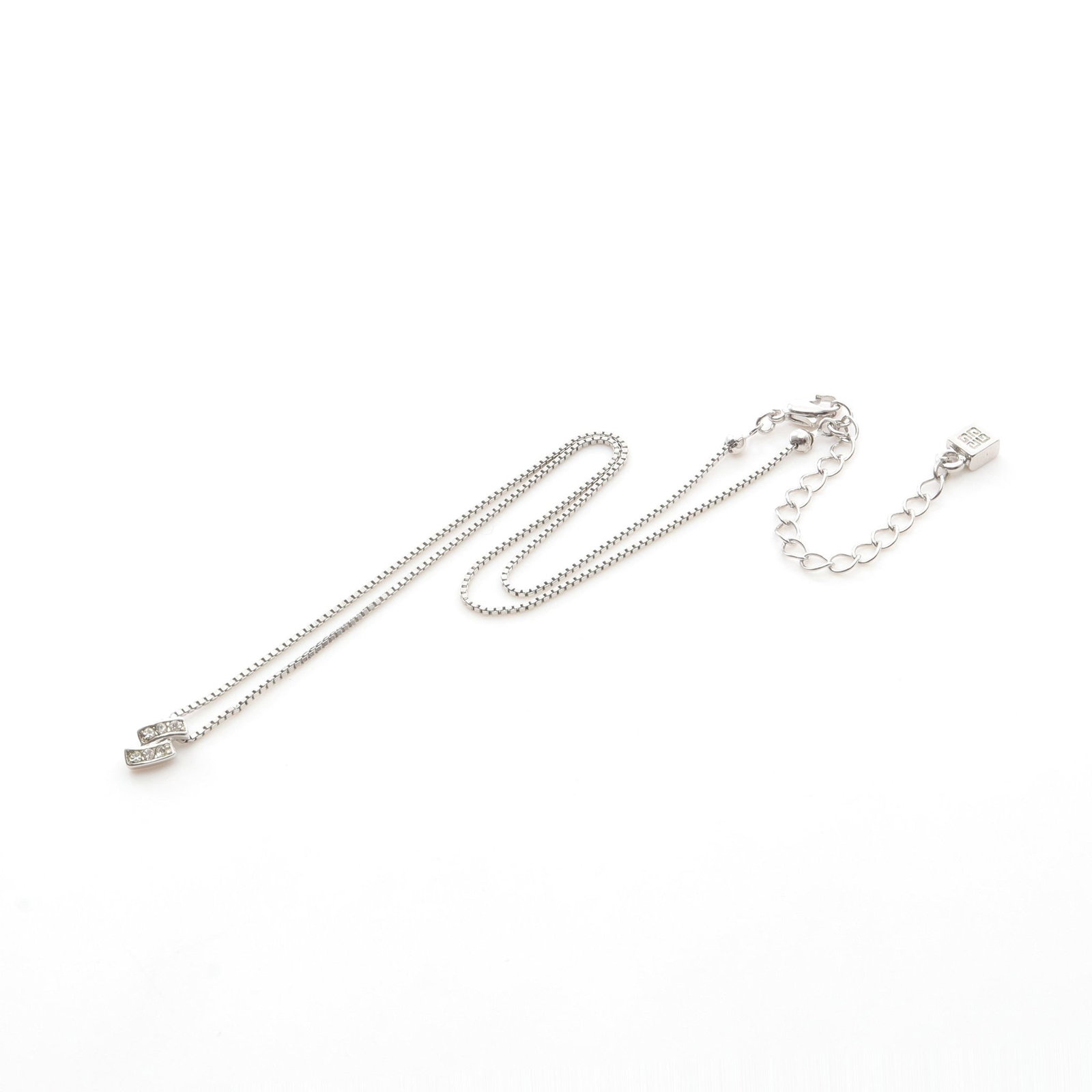 Givenchy Rhinestone Necklace Silver - 3