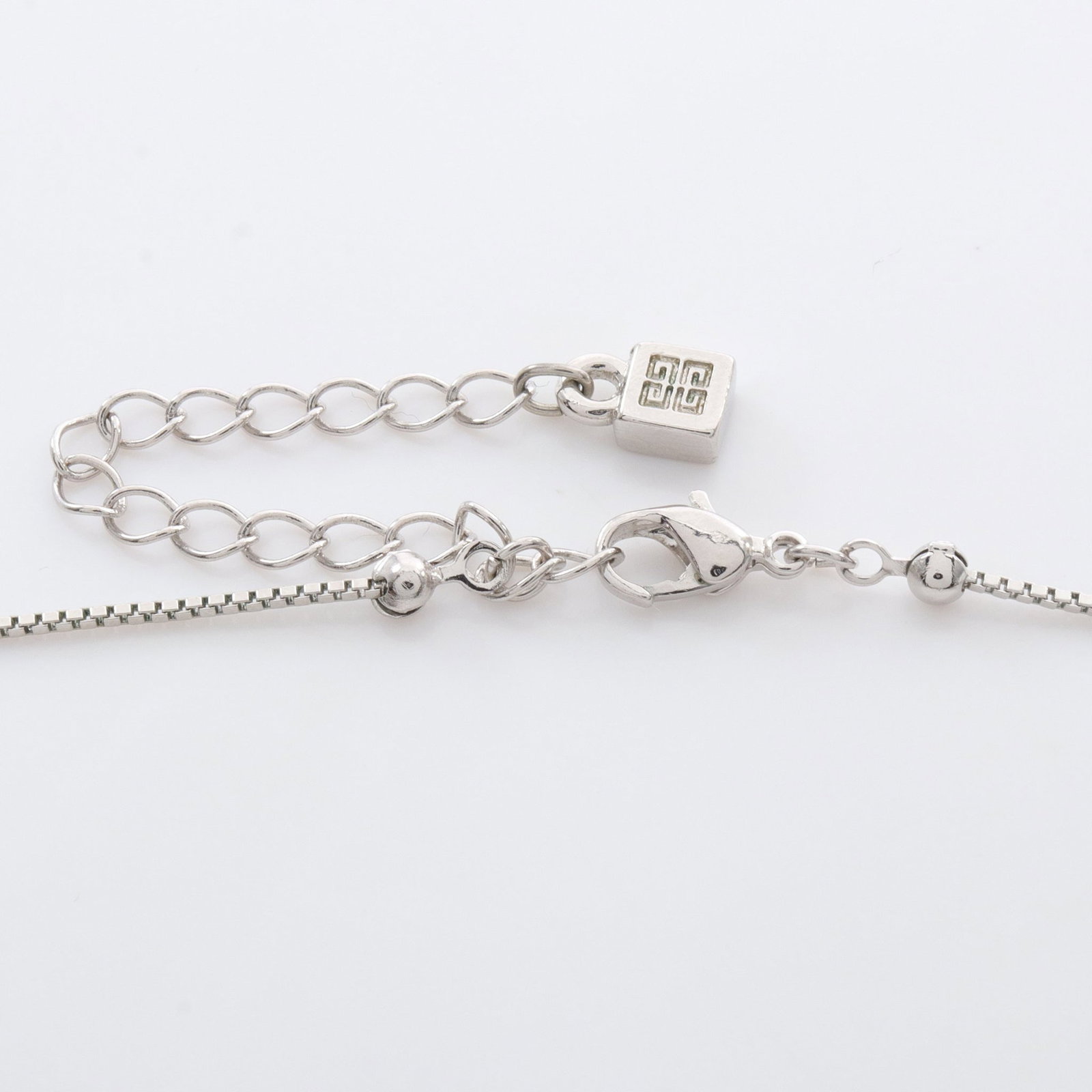 Givenchy Rhinestone Necklace Silver - 4