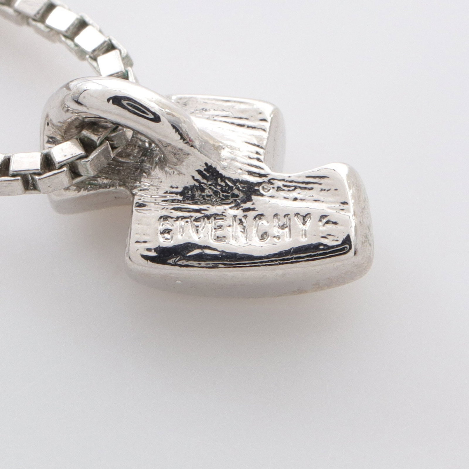 Givenchy Rhinestone Necklace Silver - 5
