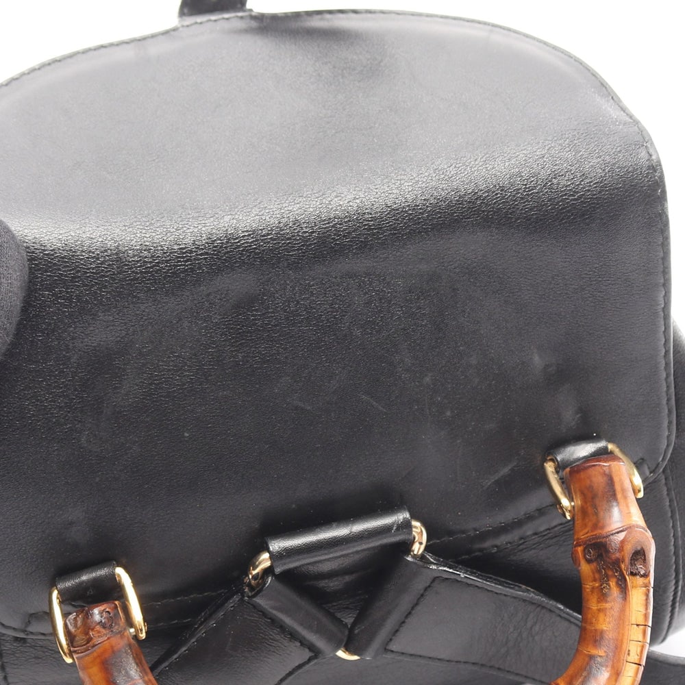 Gucci Bamboo Leather Backpack Black - 5