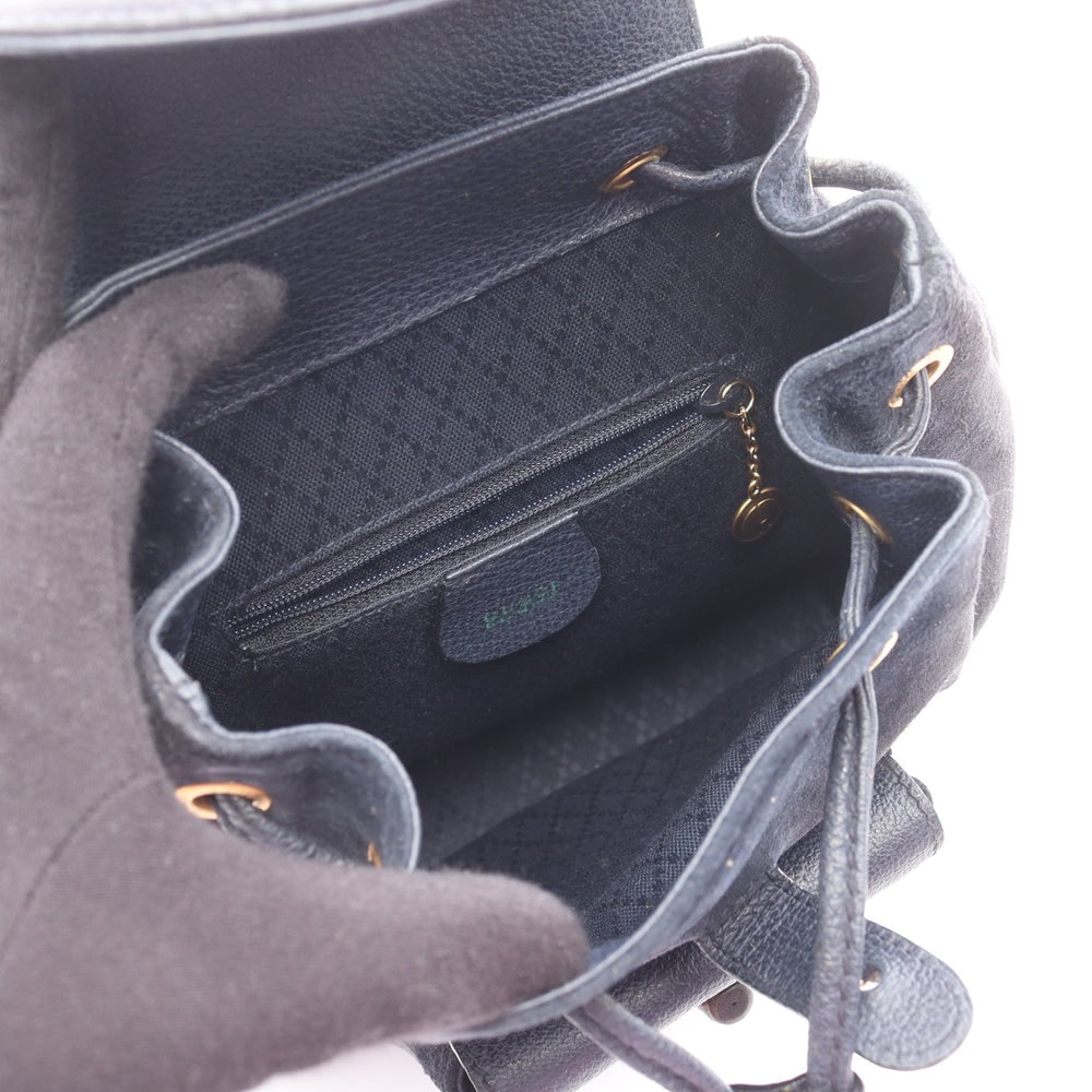 Gucci Bamboo Suede Backpack Navy - 3