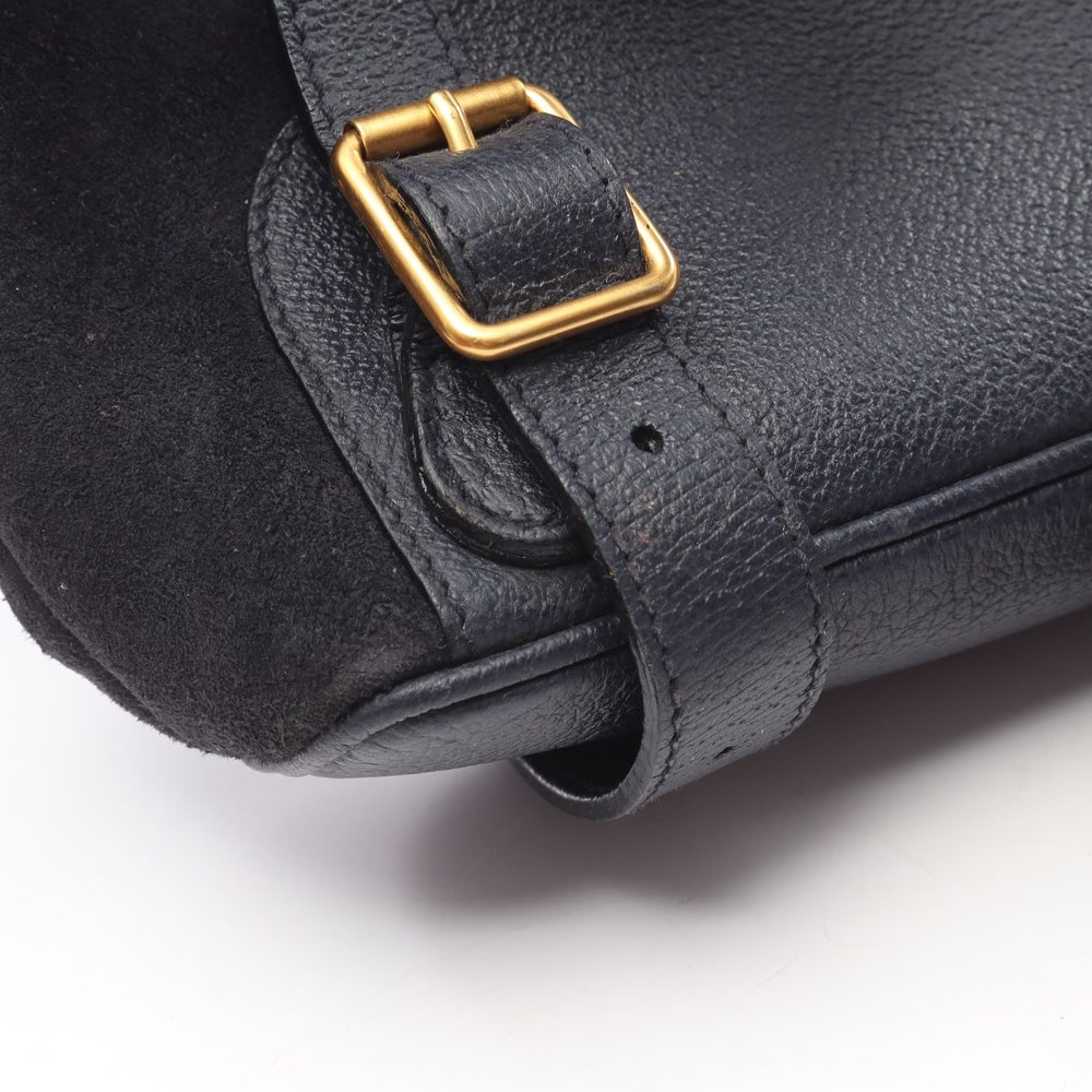 Gucci Bamboo Suede Backpack Navy - 7