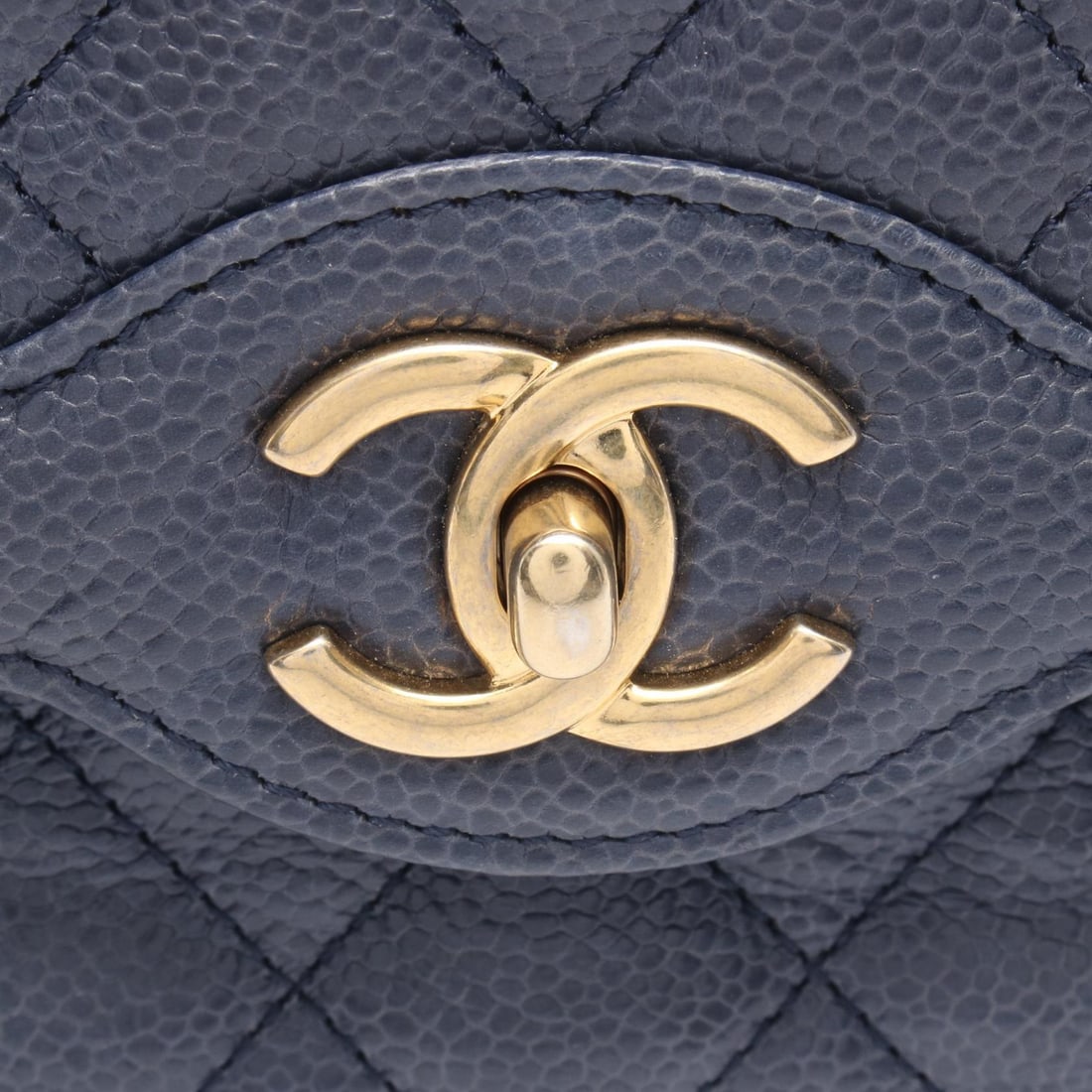 Chanel Single Flap Chain Navy - 2