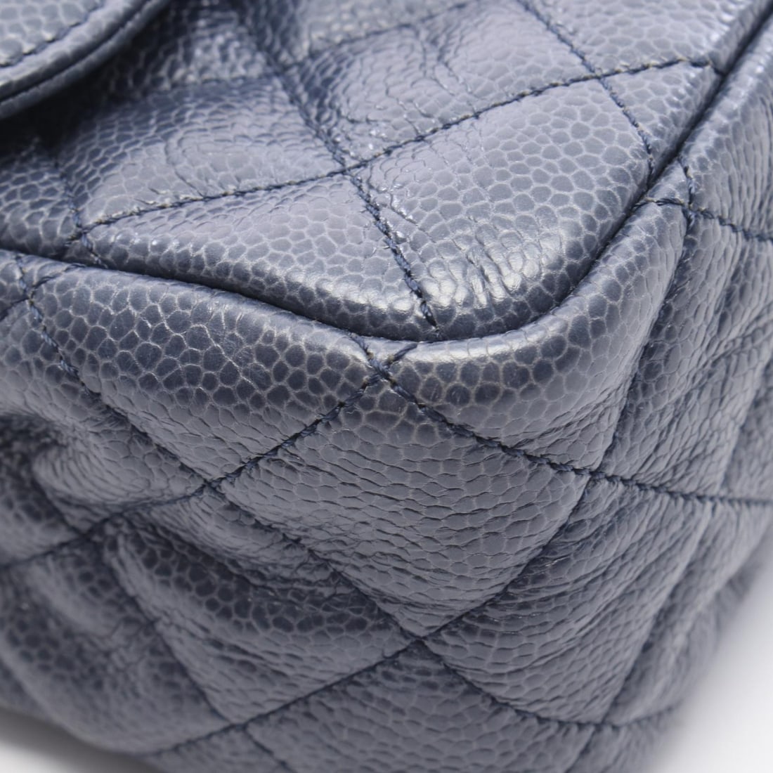 Chanel Single Flap Chain Navy - 3