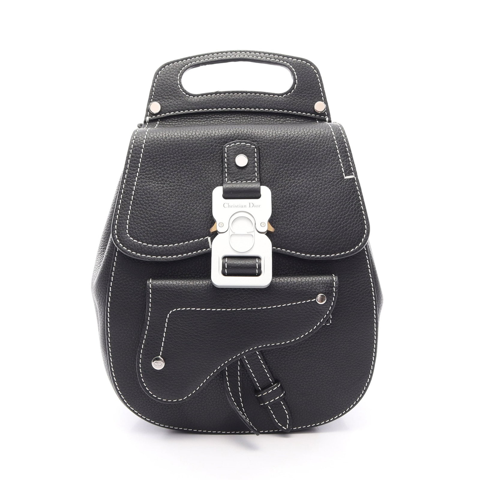 Dior Gallop Backpack Black: Authentic and authenticated Christian Dior Gallop backpack in black leather. Approx. 22H x 14/16W x 9D cm with max 103 cm strap and 20 cm handle.