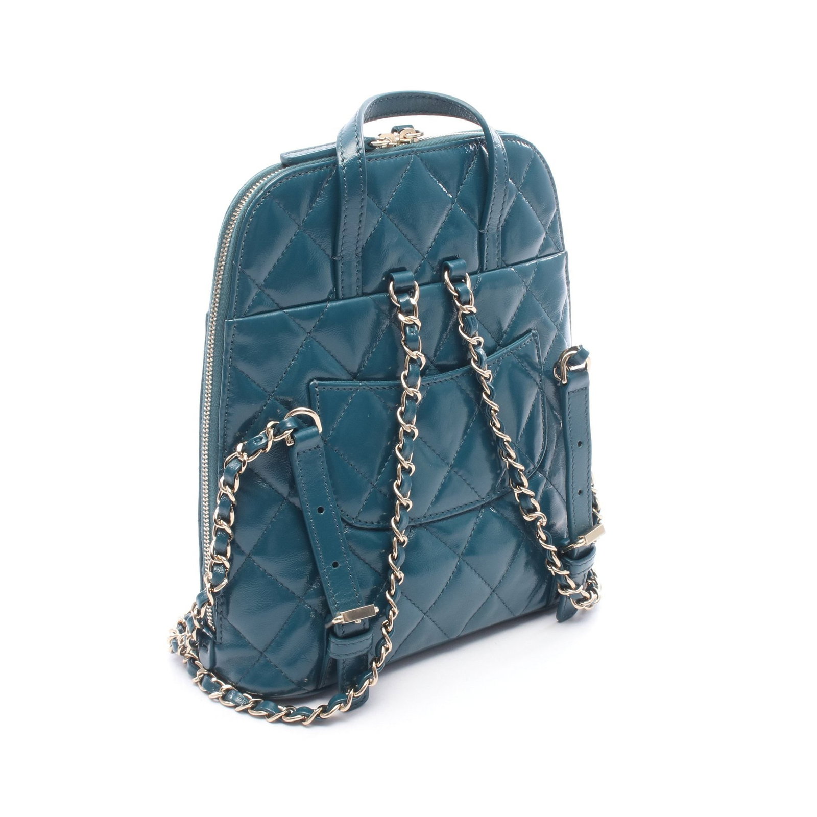 Chanel Backpack Blue Green - 2