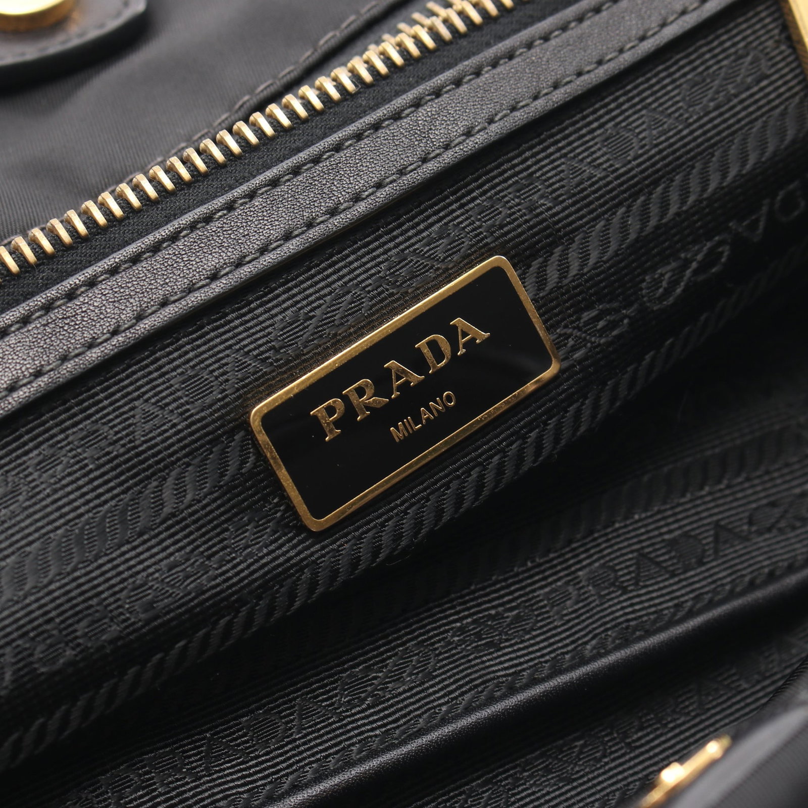 Prada Nylon Leather Tote Bag Black - 4
