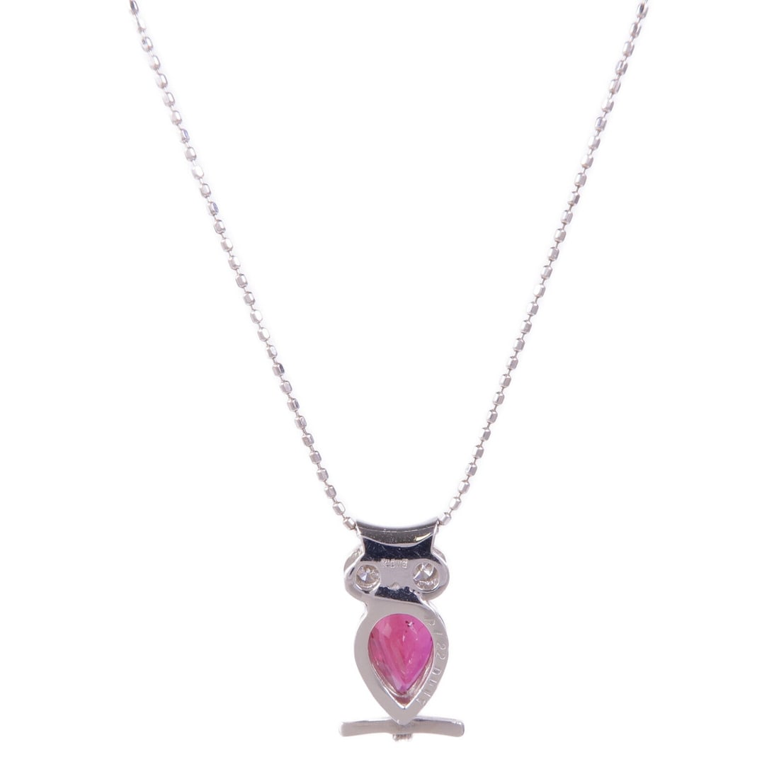 Ruby Diamond Necklace White Gold - 2