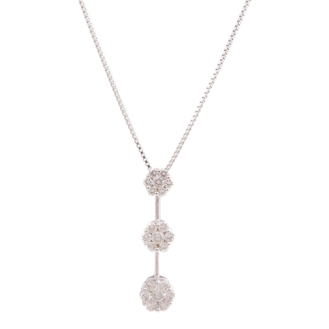 Diamond Necklace 18K White Gold: Diamond necklace in 18K white gold.