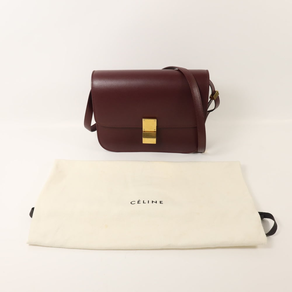 Celine Classic Box Shoulder Bag Red - 11