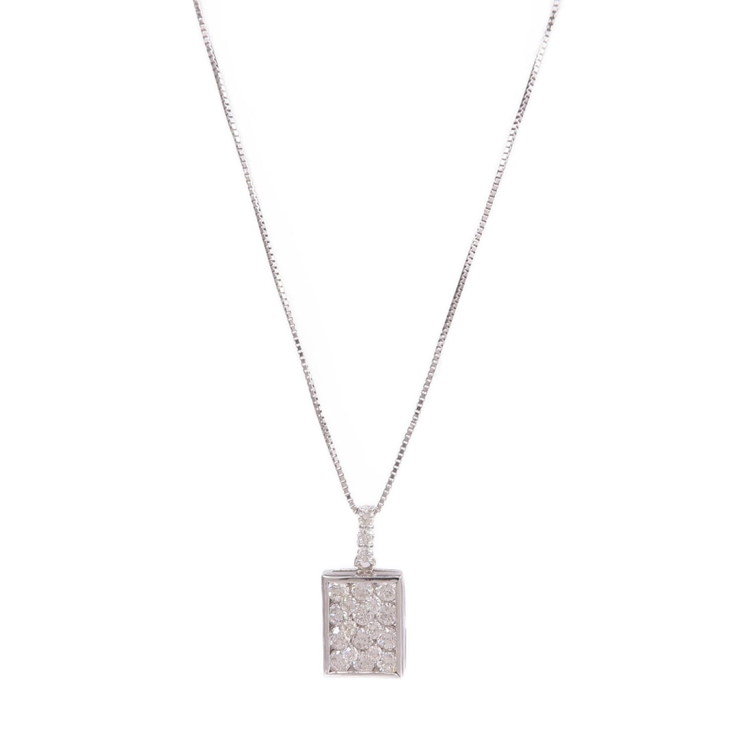 Diamond Necklace 18K White Gold: Diamond necklace in 18K white gold.