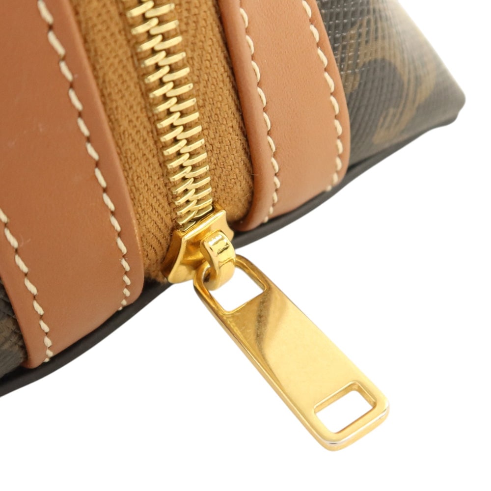Celine Triomphe Pouch Clutch Brown - 8