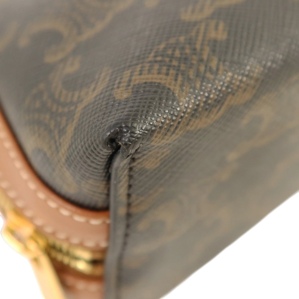 Celine Triomphe Pouch Clutch Brown - 9