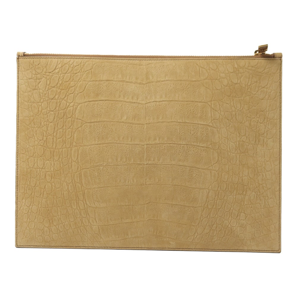 Ysl Suede Pouch Brown - 2