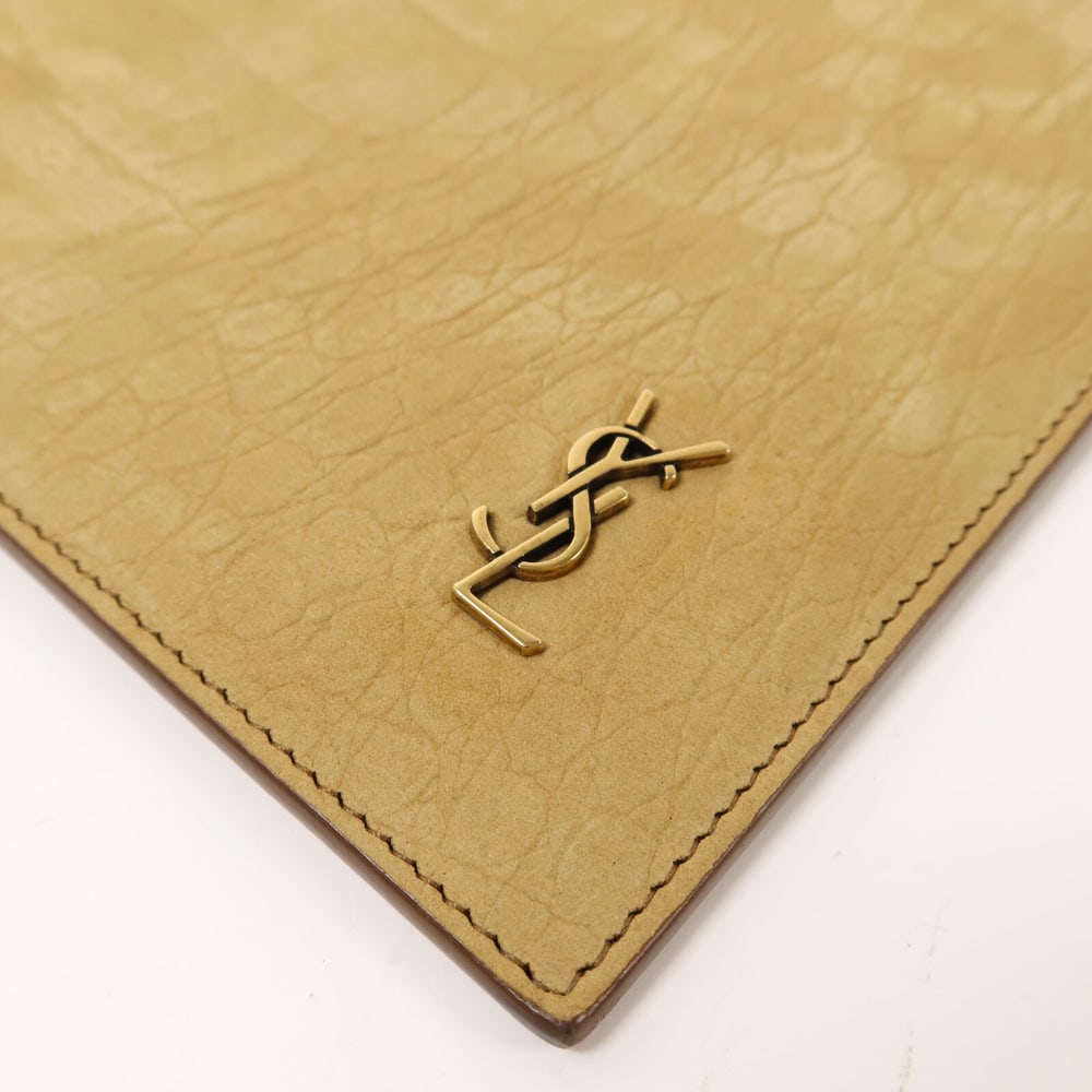Ysl Suede Pouch Brown - 8