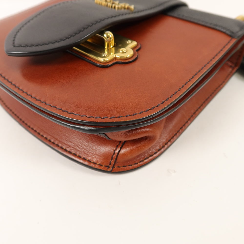 Prada Chain Shoulder Brown Black - 12