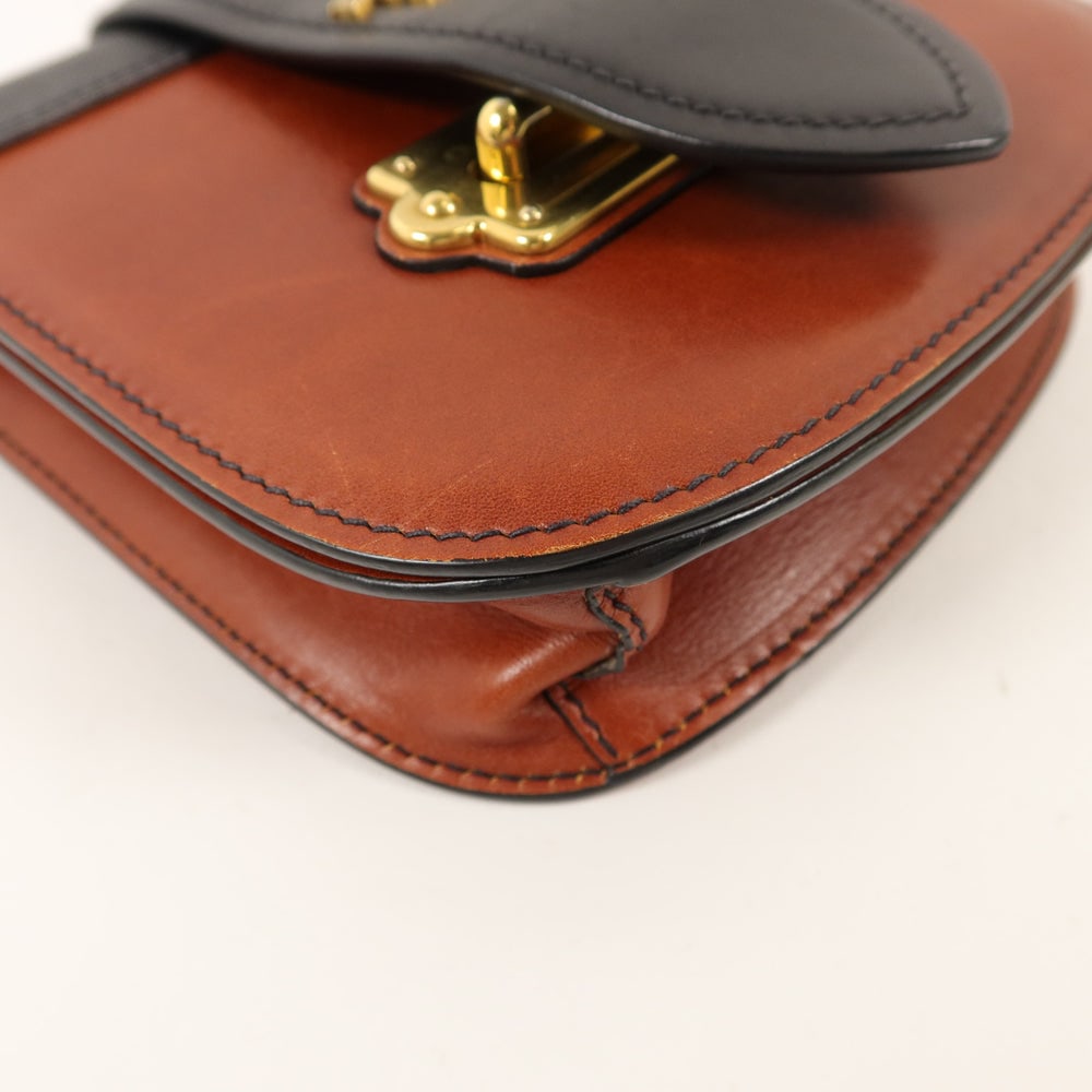 Prada Chain Shoulder Brown Black - 13