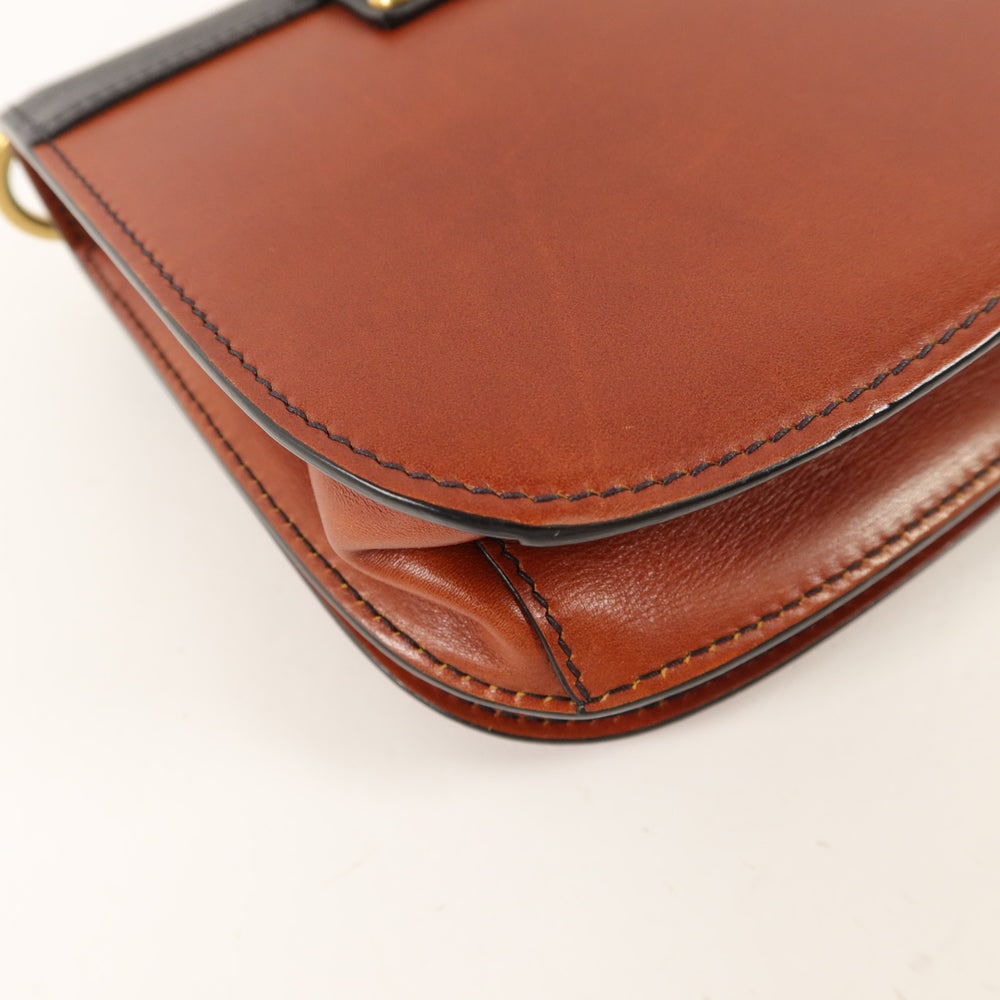 Prada Chain Shoulder Brown Black - 15