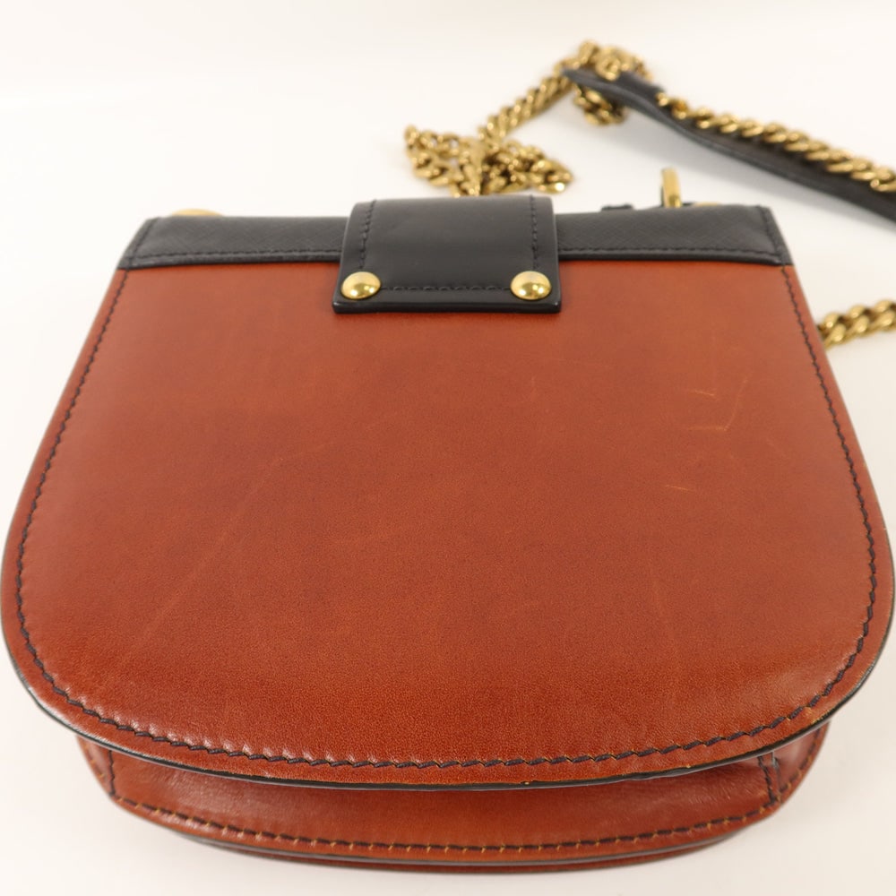 Prada Chain Shoulder Brown Black - 16