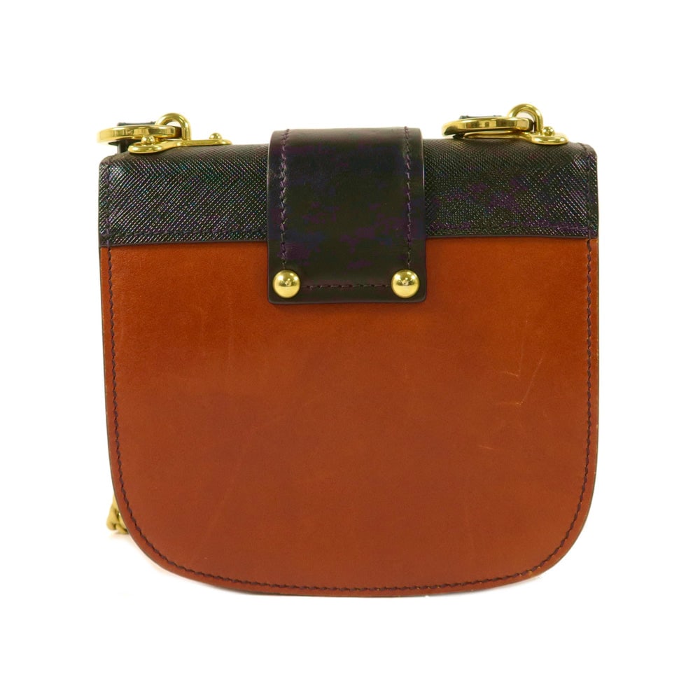 Prada Chain Shoulder Brown Black - 2