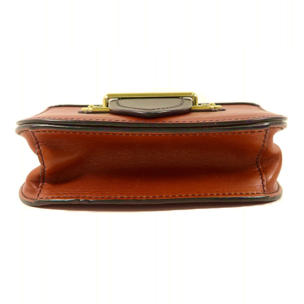 Prada Chain Shoulder Brown Black - 4