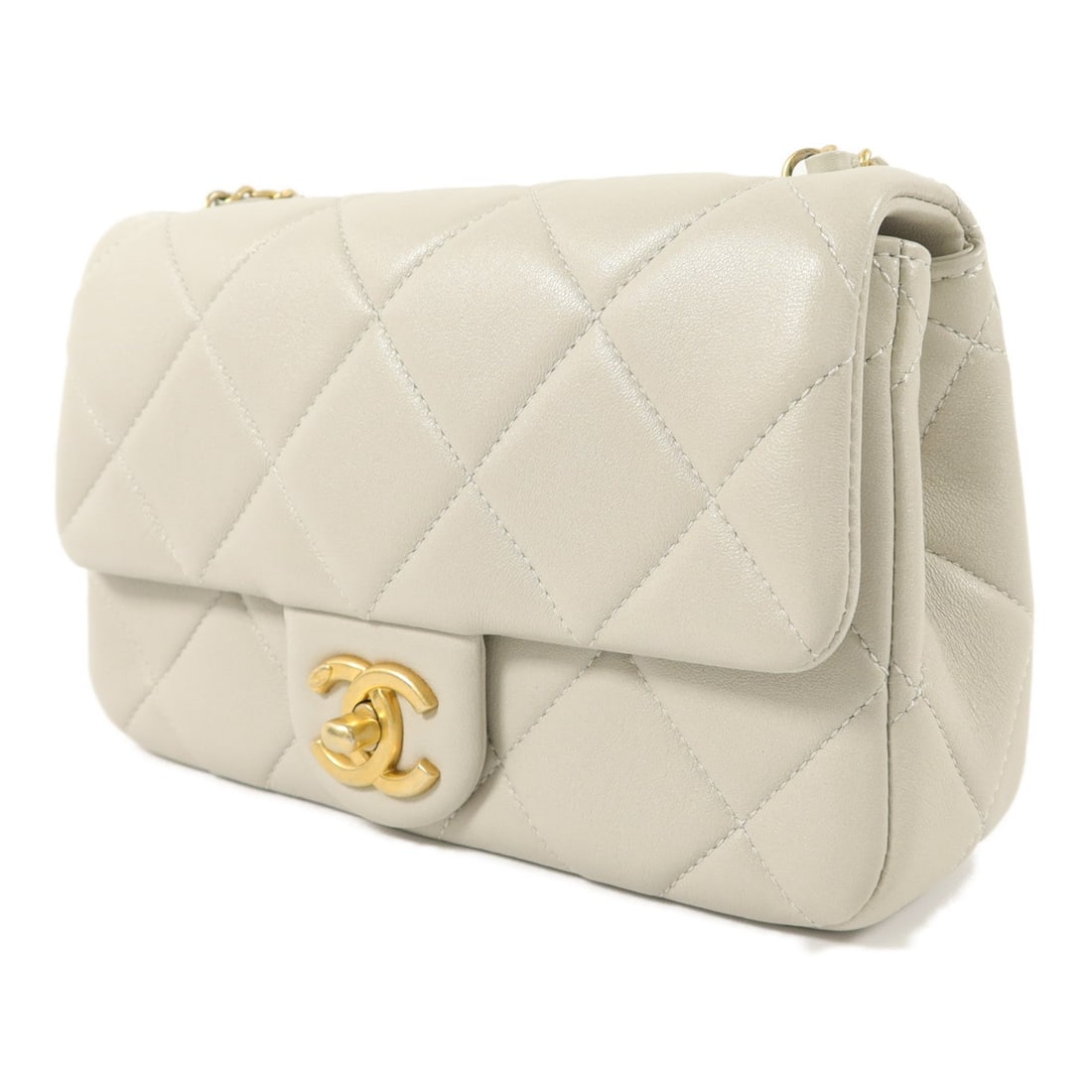 Chanel Chain Shoulder Bag Gray - 3