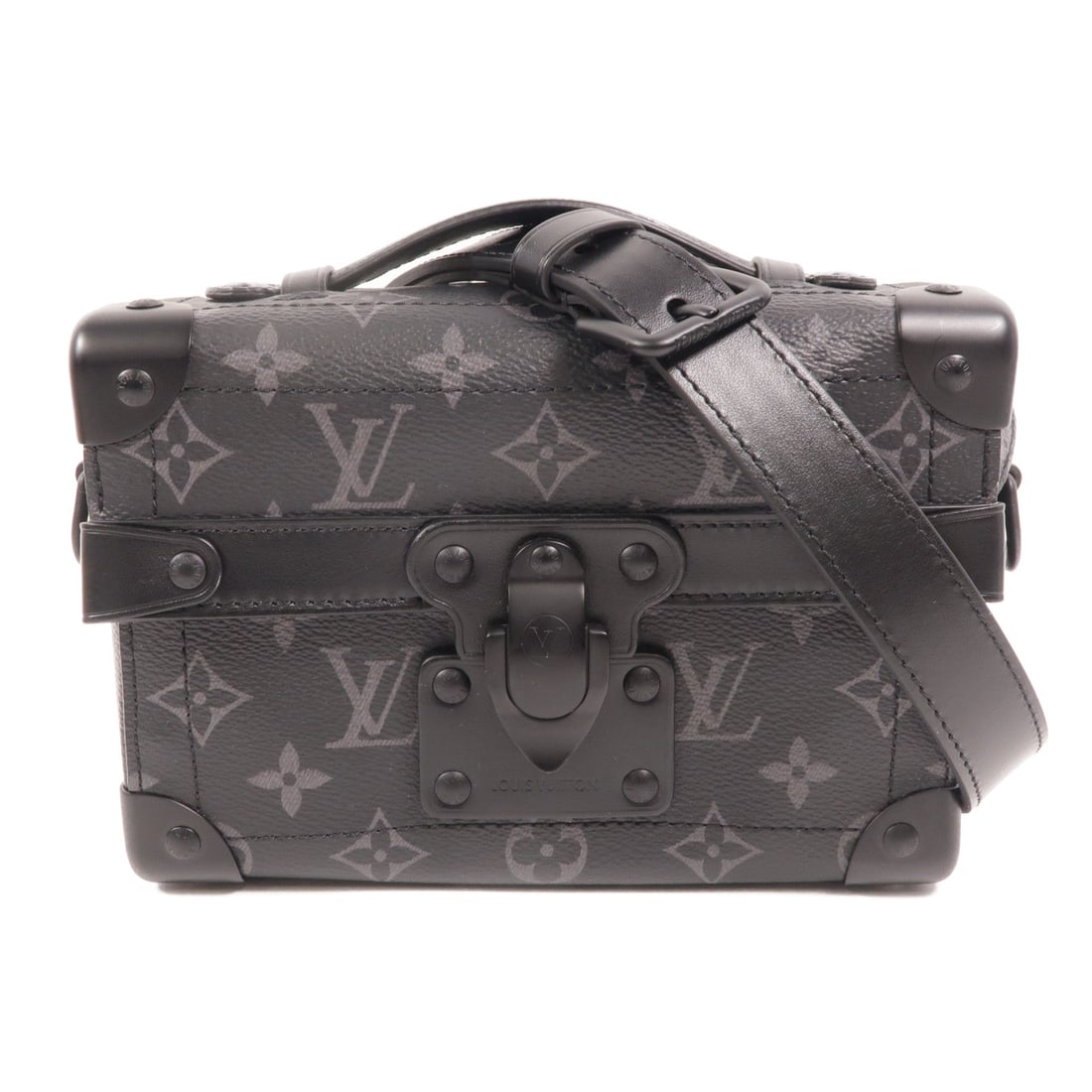 Louis Vuitton Soul Truck Black: Black Monogram Eclipse canvas 2-way shoulder bag with strap.