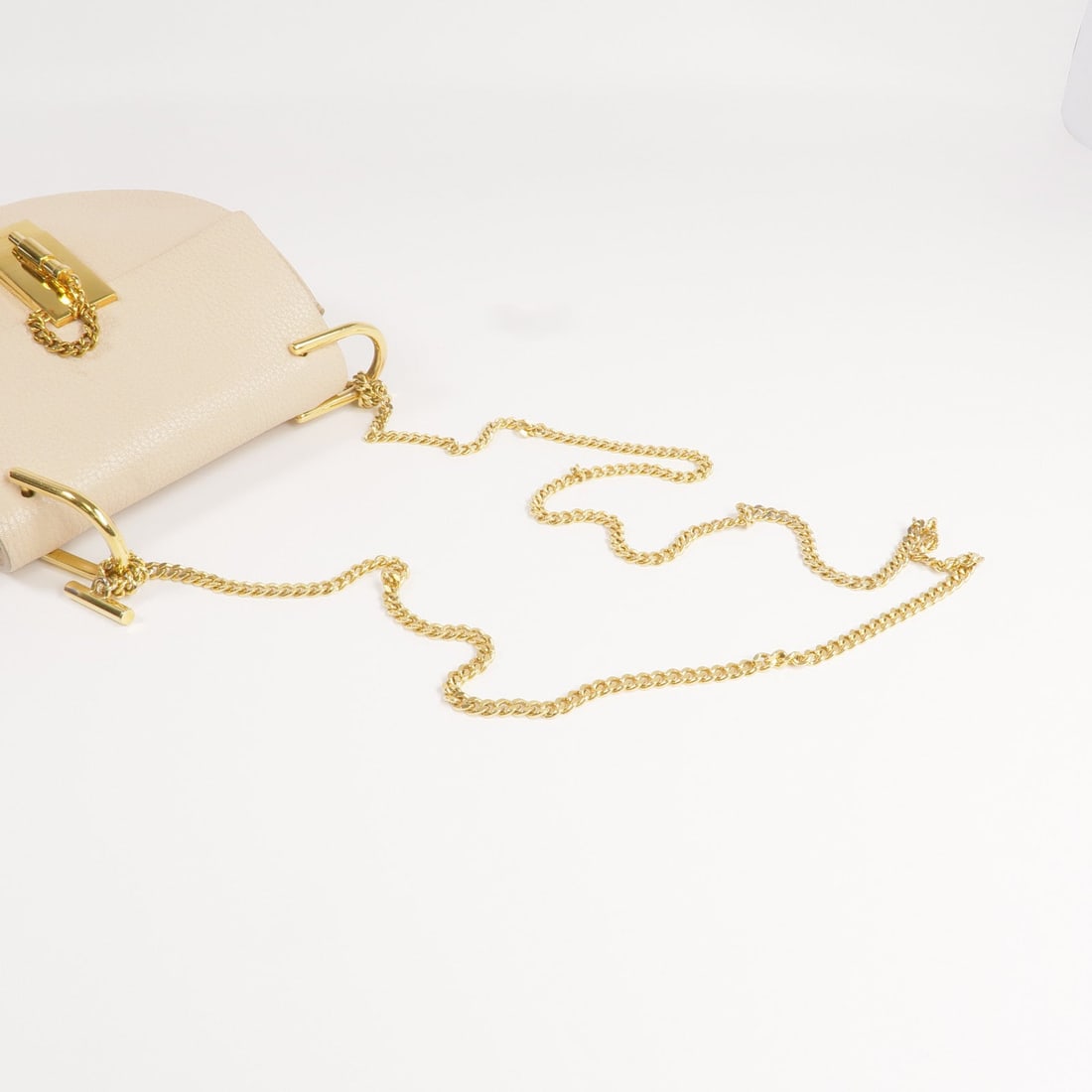 Chloe Chain Shoulder Bag Beige - 8