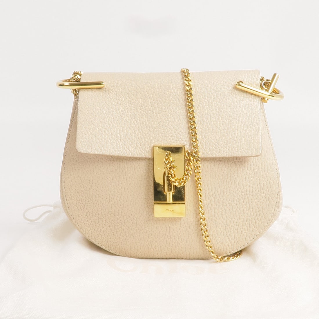 Chloe Chain Shoulder Bag Beige - 9