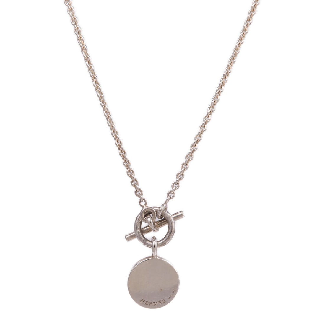 Hermes Ex-Libris Silver Necklace - 2