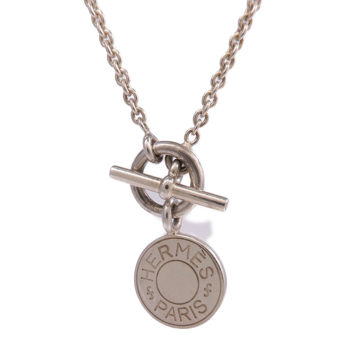 Hermes Ex-Libris Silver Necklace - 3